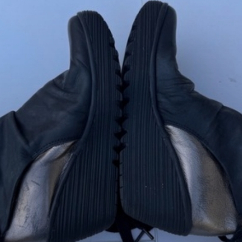 Fly London Leather Black Silver Platform Ankle Boots 37 - Picture 3 of 12